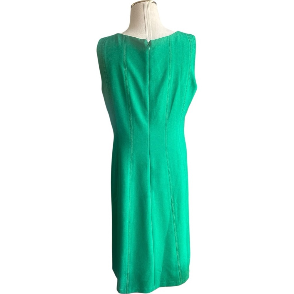 Jones New York Emerald Green Classic Sleeveless Sheath Dress Size 10 NWT - Picture 8 of 9